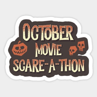 October Movie Scare-A-Thon Logo Sticker